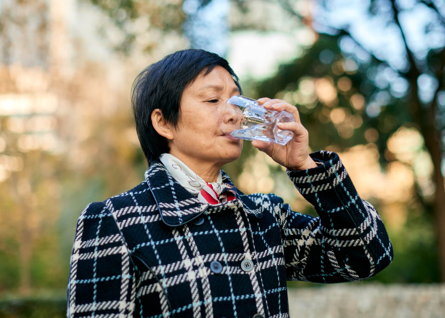 Woman drinking water